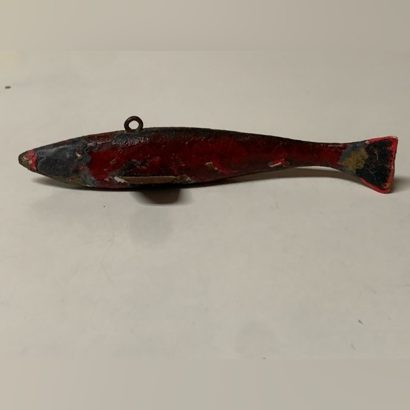 Early 20th Century 1900s Hand Crafted Wooden Metal 5” Decoy Fishing Lure - Picture 11 of 15